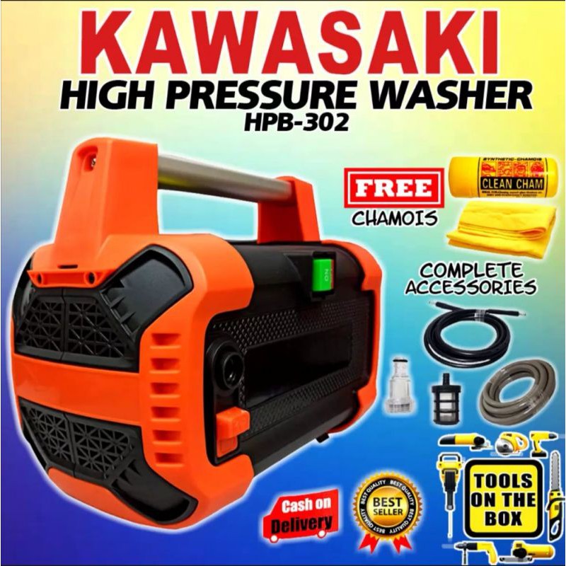 Kawasaki Pressure Washer HPB 302 1400W 110Bar HEAVY DUTY Aircon ...