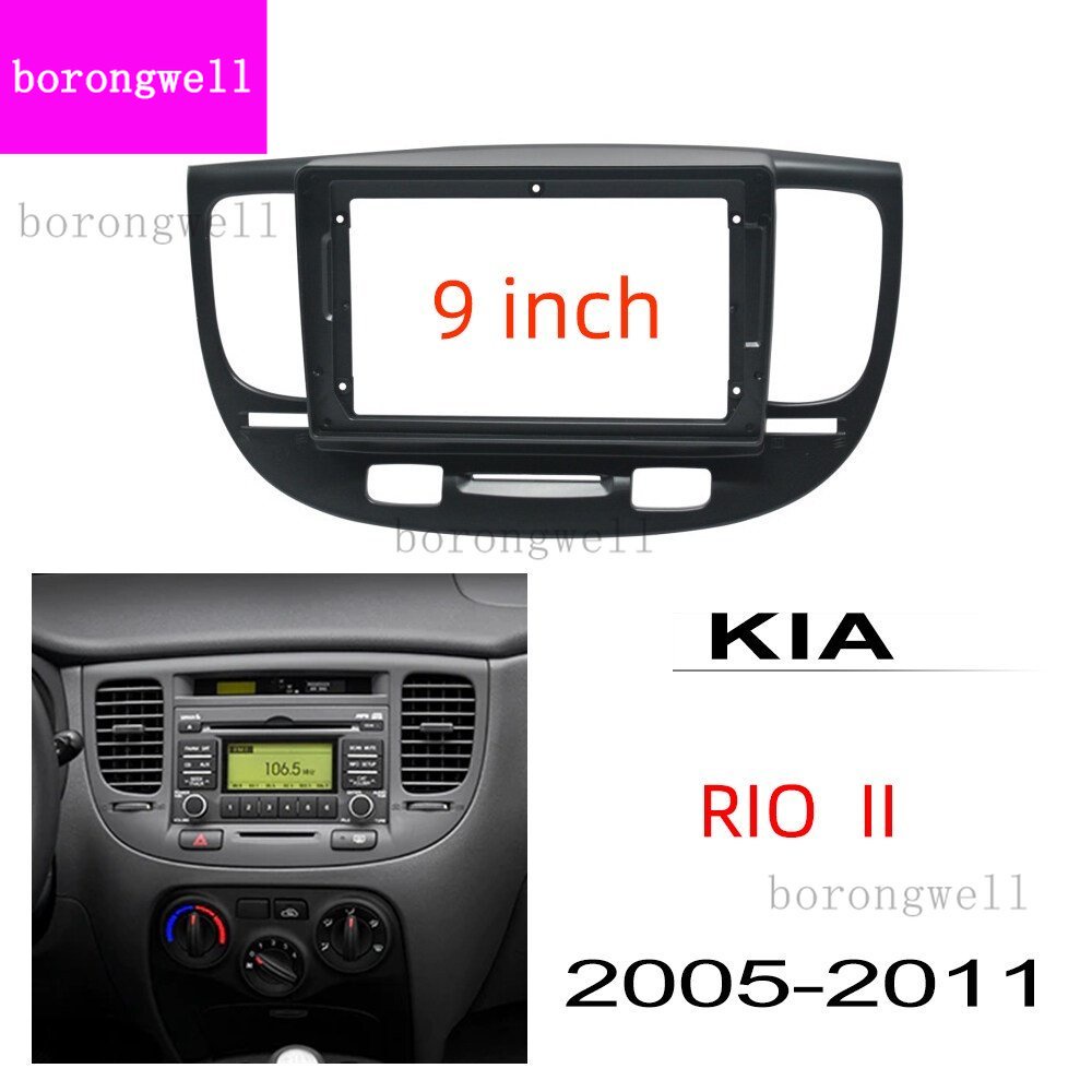 2din stereo panel dash board fit for kia rio 2 2005-2011 9 inch head ...