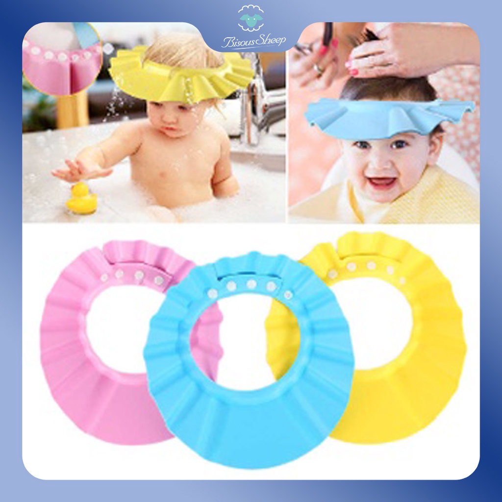 Baby Shower Cap Shampoo Wash Hair Kids Bath Adjustable Shield