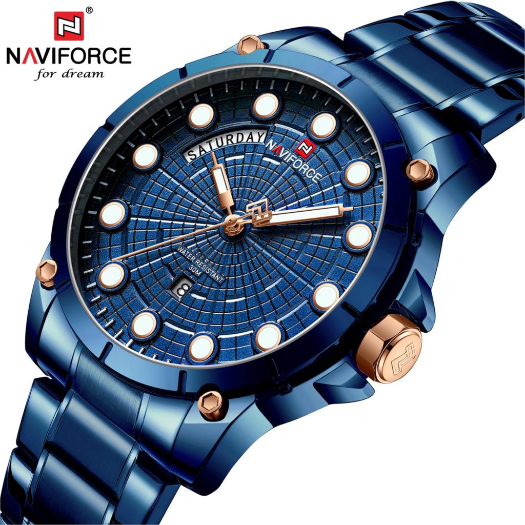 NAVIFORCE 9152 Men Fashion Sport Quartz Luxury Business Waterproof ...