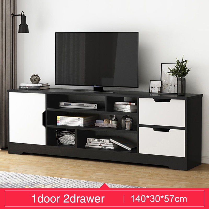 High Quality tv rack cabinet furniture TV Cabinet Furniture Modern Minimalist Living Room Black Shopee Philippines