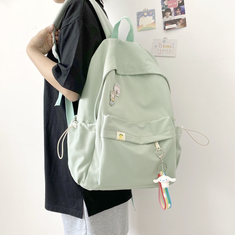 Japanese Ins Girl Schoolbag Female Korean Multi-color Cute Soft Girl ...