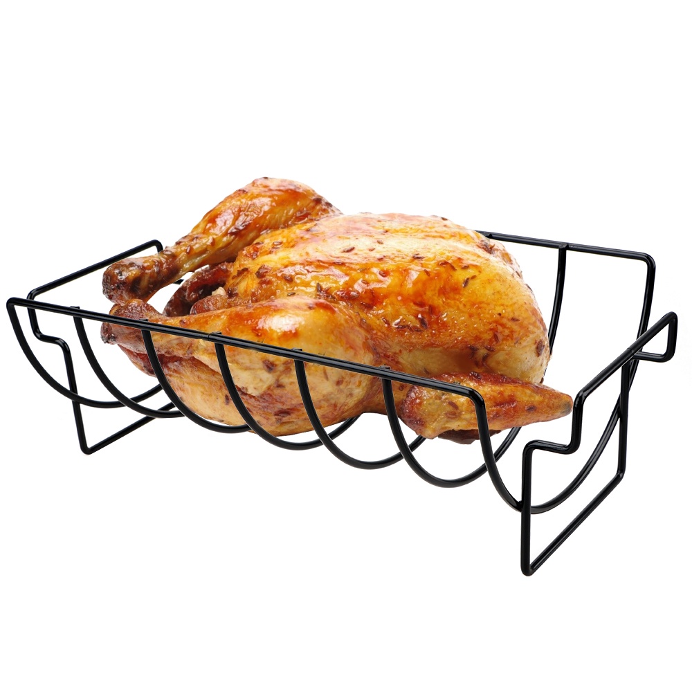 Roasting Rib Rotisserie Barbecue Grill Rack Steak Rack Holders Stand