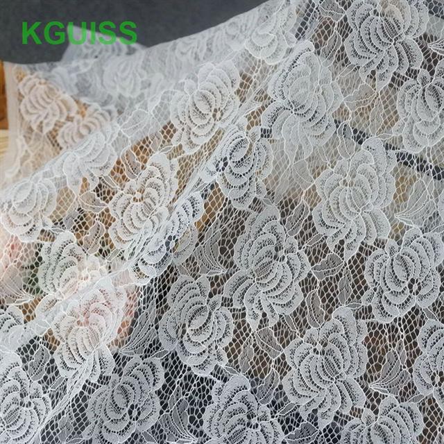 KGUISS Wide 150cm Lace fabric mesh cloth embroidered curtain