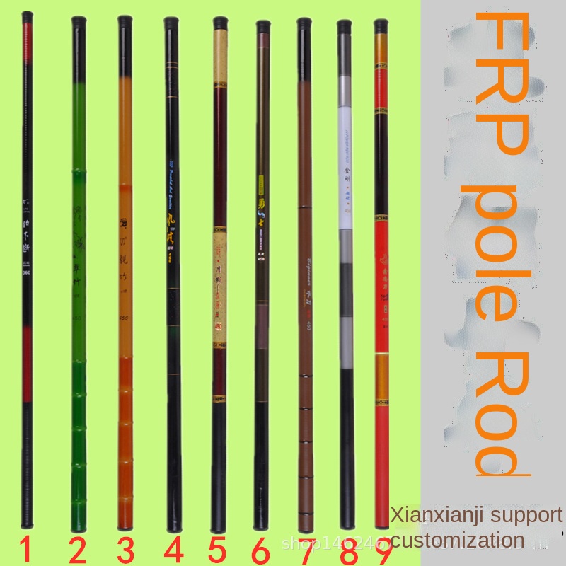 Glass fiber reinforced plastic hand rod short section fishing rod 37