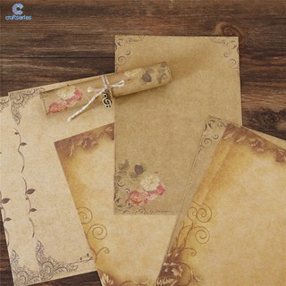 8pcs/bag Vintage Kraft Paper Classical Letter Paper Simple Love Letter Paper  ;;^