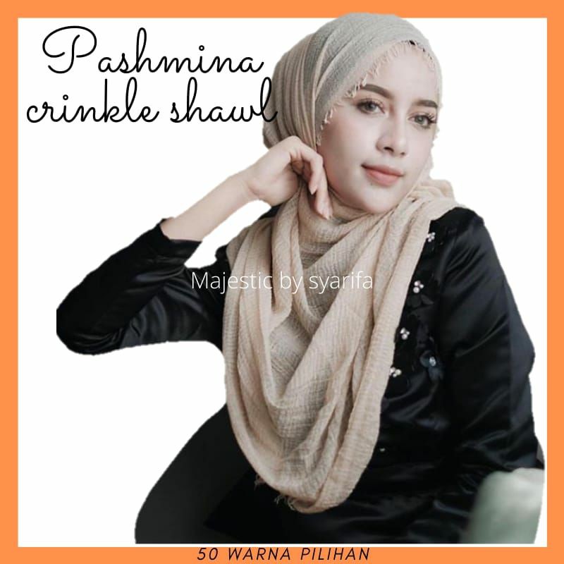 bahan pashmina crinkle shawl