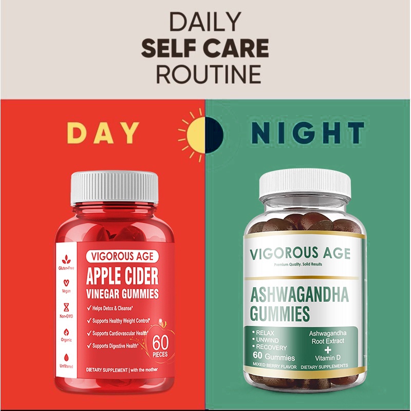 Vigorous Age Apple Cider Vinegar Health Gummies Ashwagandha Gummies