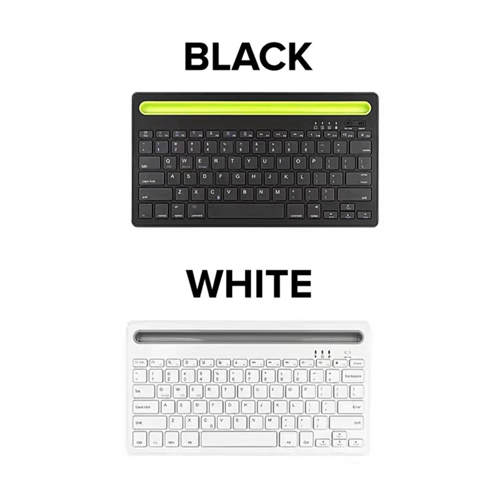 Dual Bluetooth Slim Wireless Keyboard Intelligent Energy Saving With ...