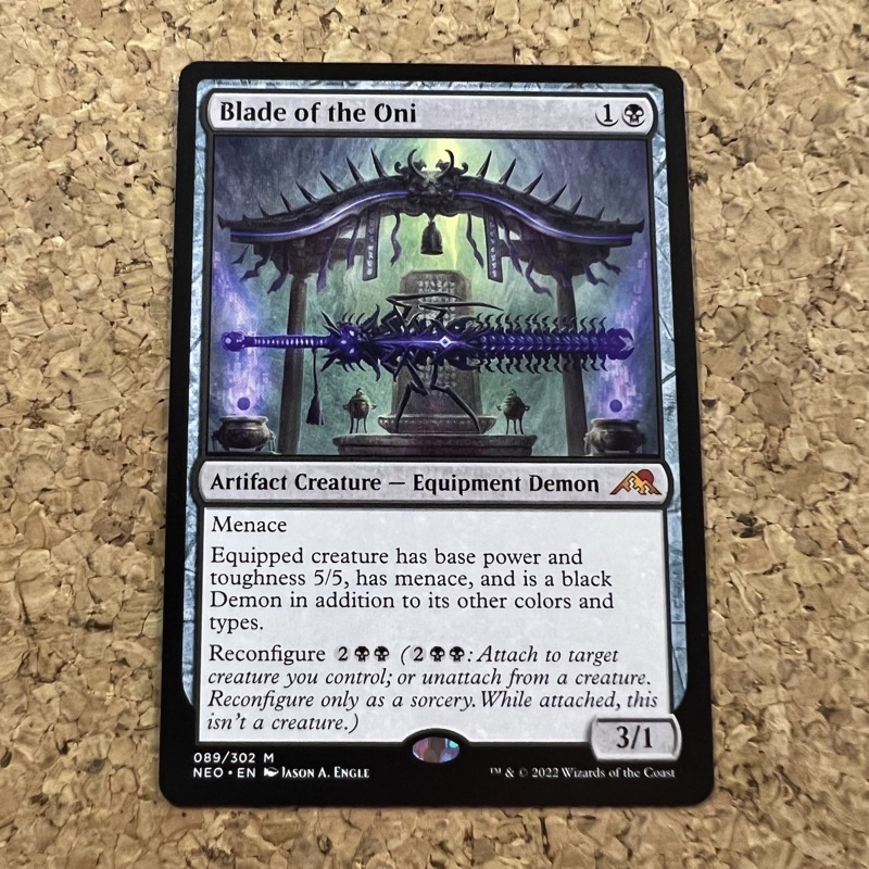 MTG BLADE OF THE ONI (EQUIPMENT DEMON) KAMIGAWA NEON DYNASTY (BLACK