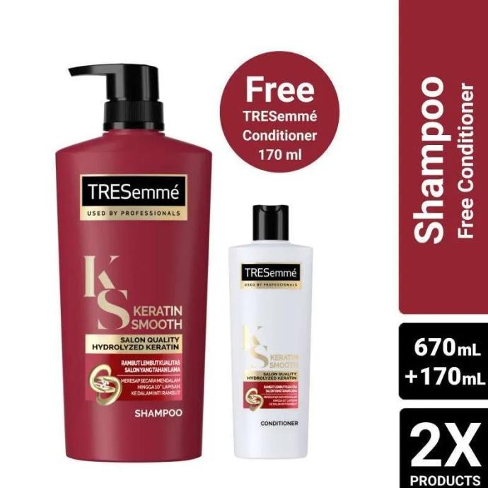 Tresemme Keratin Smooth Shampoo 670ml Keratin Conditioner 170ml