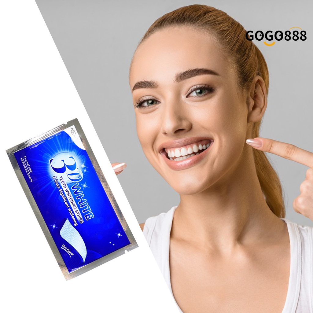 [HA2] 14Pcs Teeth Whitening Strips Travel Friendly Gentle Effective