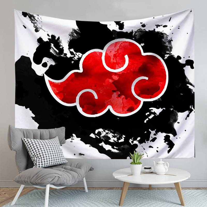 Anime Naruto Tapestry wall decor Sasuke Uchiha Akatsuki Polyester Wall