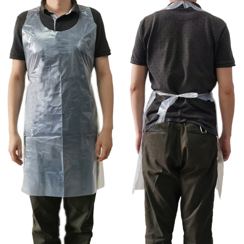 (FLO) Disposable Thickened Plastic Apron Transparent White | Shopee ...