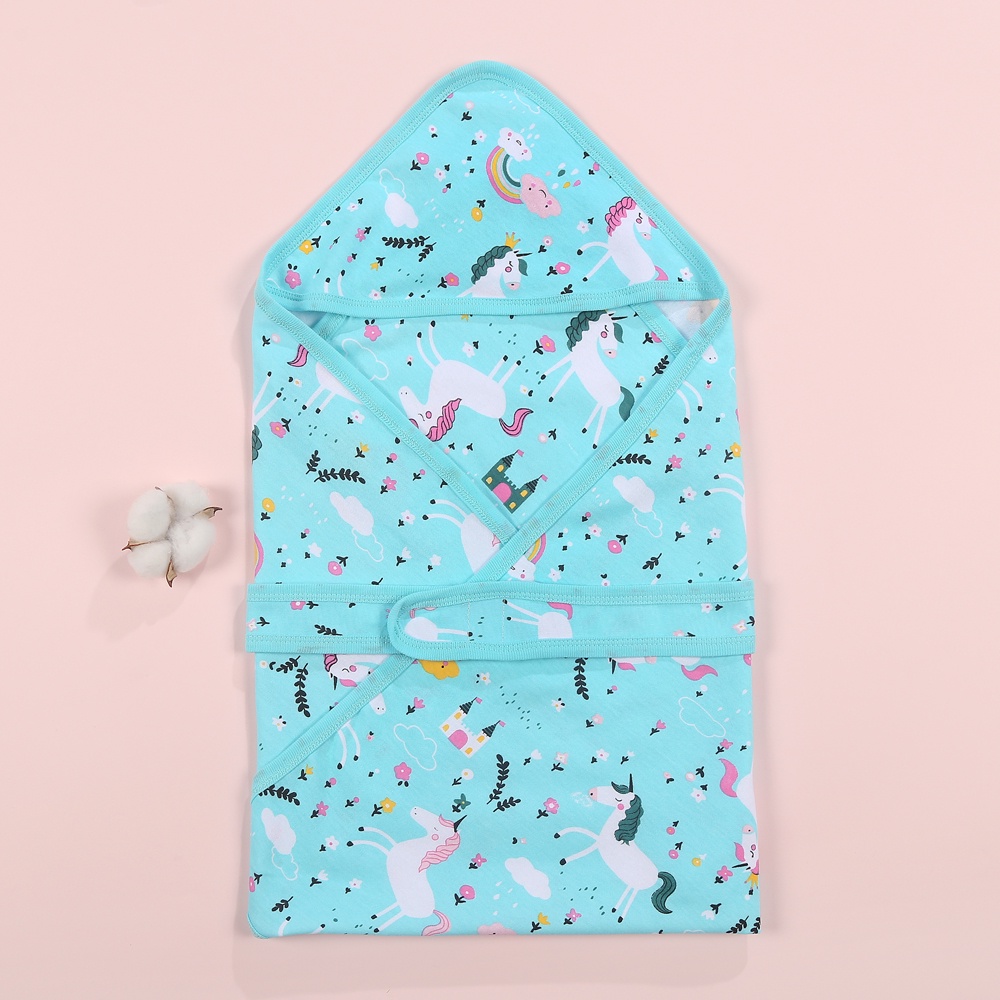 baby swaddle wrapping cloth Wrap blanket Hooded cotton swaddle hoodie bath towel Shopee