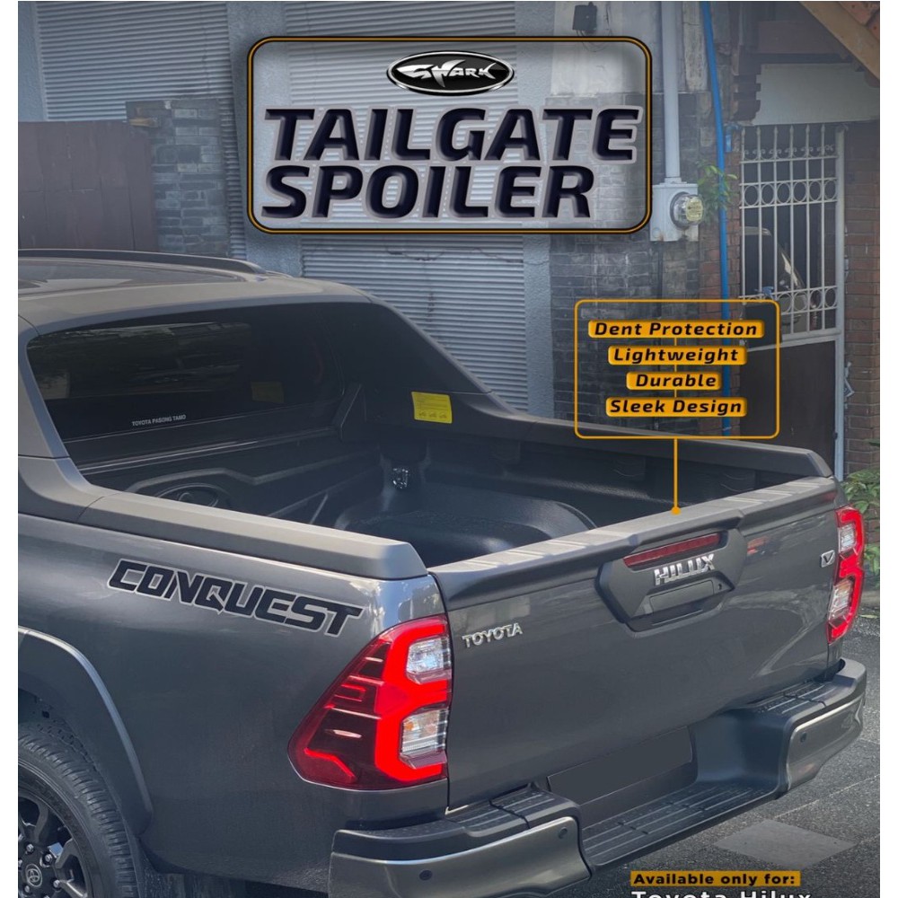 Toyota Hilux 2020 to 2025 Shark Rear Bumper Tail Gate Cover / Rail