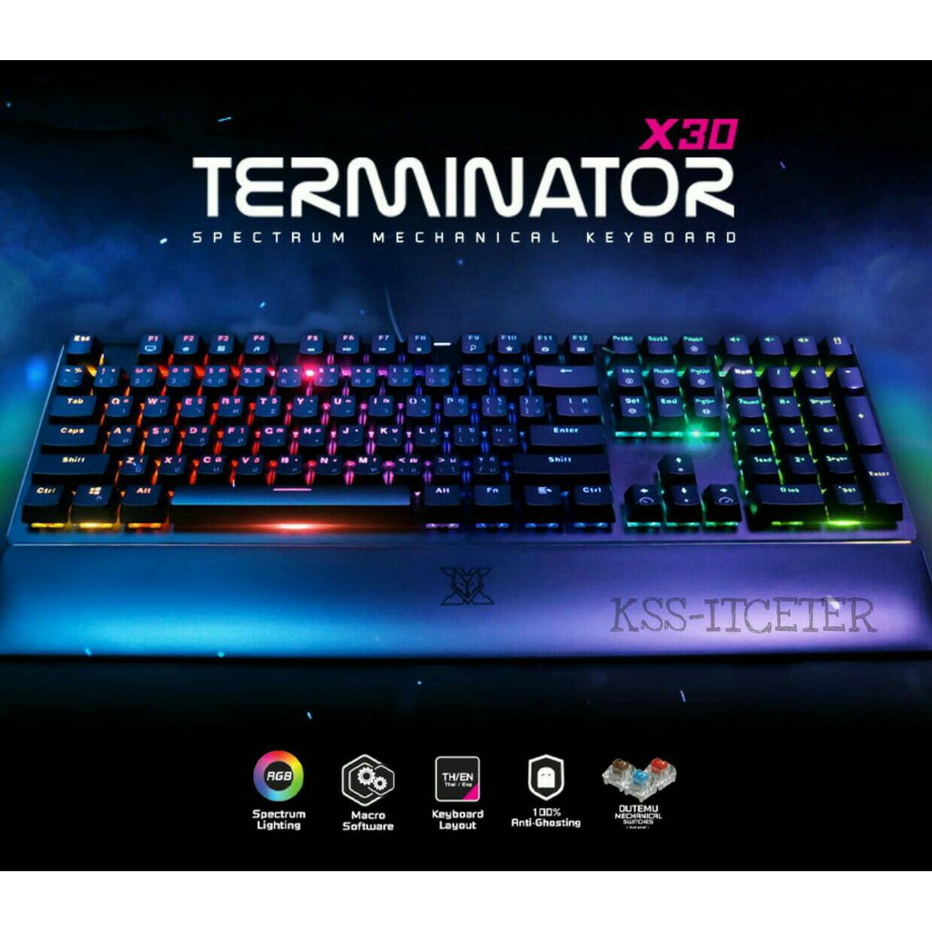 NUBWO X30 TERMINATOR SPECTRUM MECHANICAL KEYBOAED(RAD) Keyboard ...