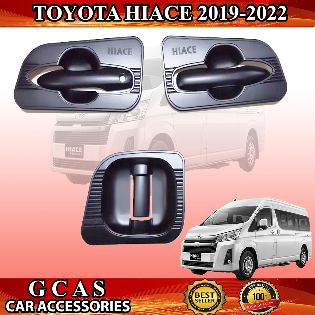 2019 2020 2021 2022 HIACE Door Handle Cover (1 key hole) - Black ...