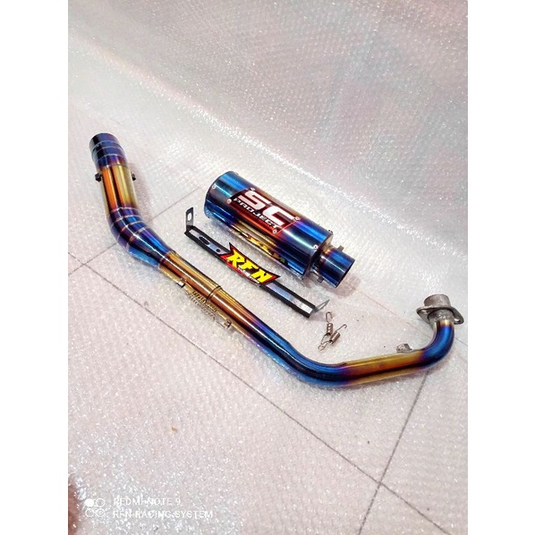 Exhaust RACING SC PROJECT BLUE GOOLD SONIC SUPRA GTR R15 V2 V3 CBR150R ...