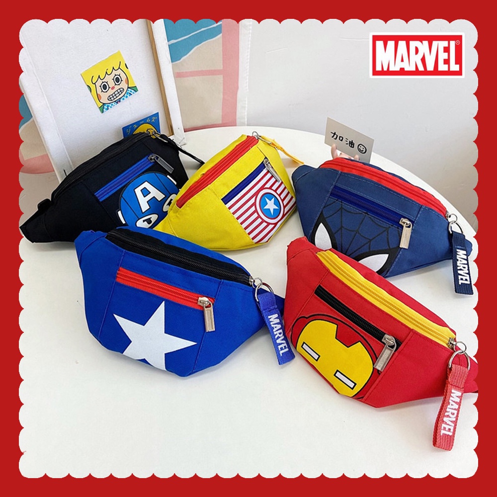 MARVEL Spiderman Shoulder Bags Waist Bag Cute Cartoon Iron Man