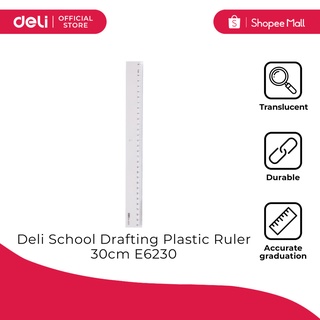 1pc Plastic Straight Ruler Transparent Ruler 20cm 30cm 40cm 50cm