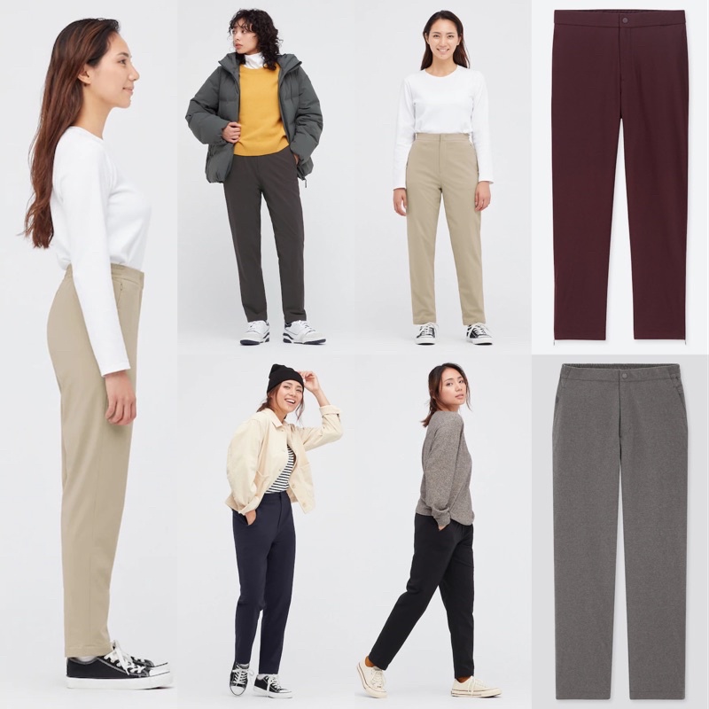 Uniqlo Heattech Warm Pants Office Trousers Branded Thick Japan