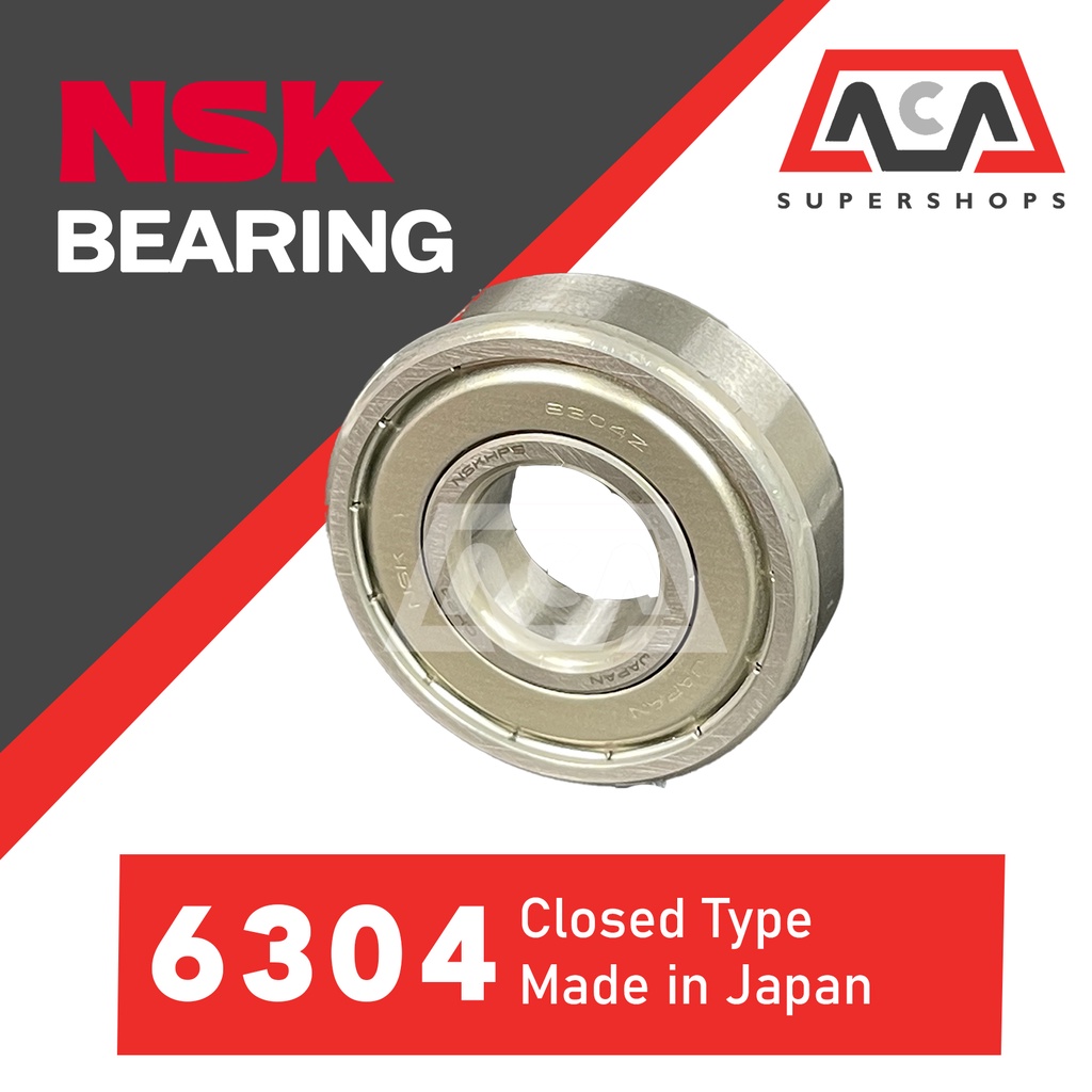 NSK 6304 ZZ Deep Groove Ball Bearing - Closed - 20x52x15mm - Original ...