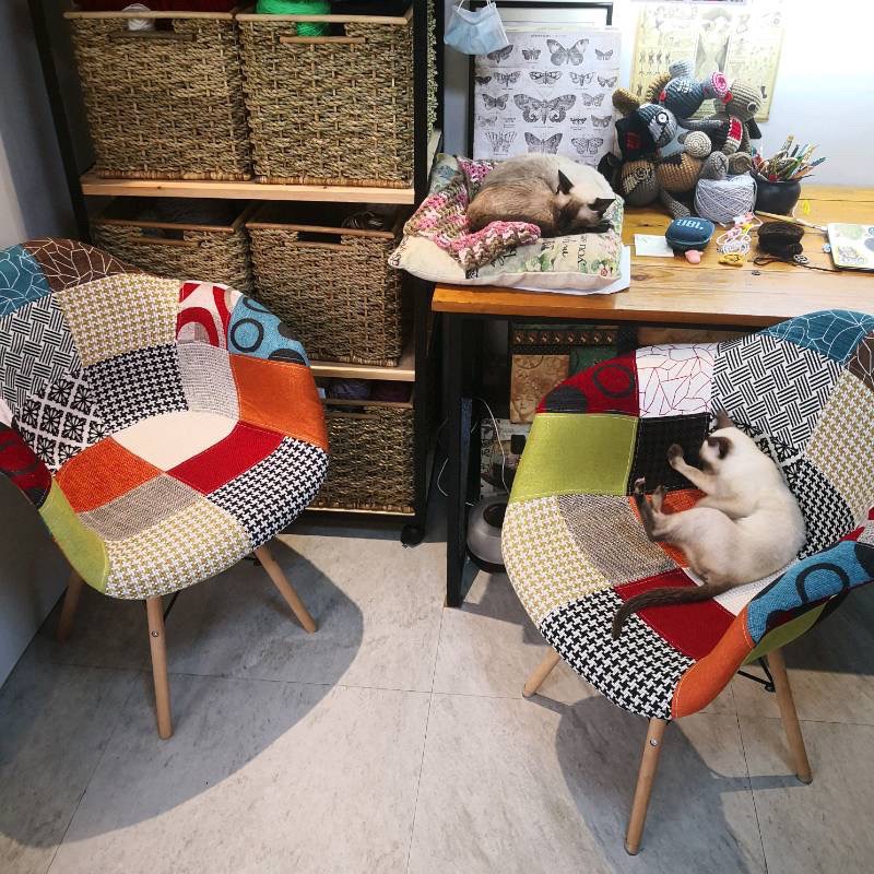 SUPER SALE LIMITED STOCKS Eames Scandi Patchwork Chair / Armrest Chair