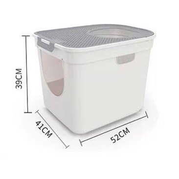 YW Two Entry Cat Litter Box With Front Door Fully Enclosed With Scooper ...