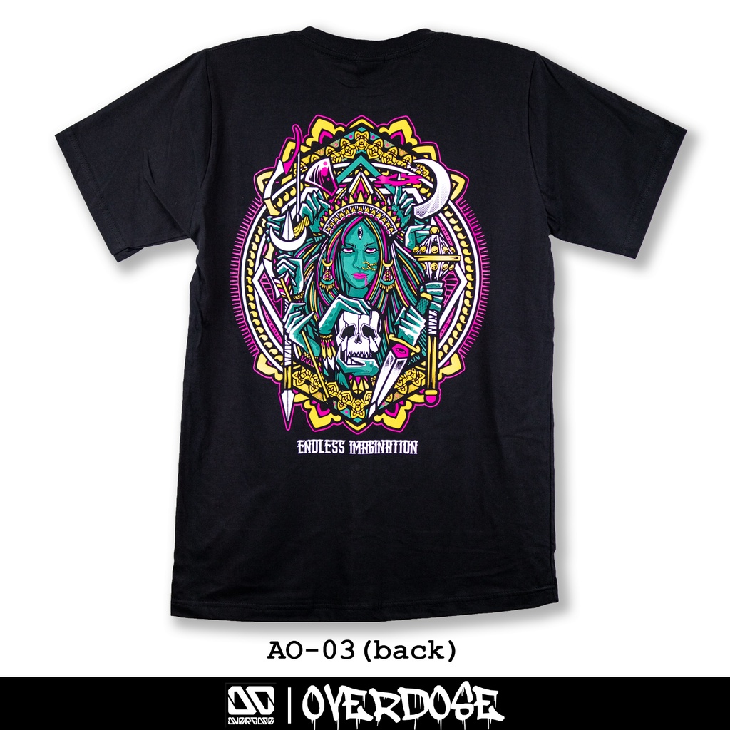 Overdose T-shirt Black Round Neck Code AO-03 (Ovedose) | Shopee Philippines
