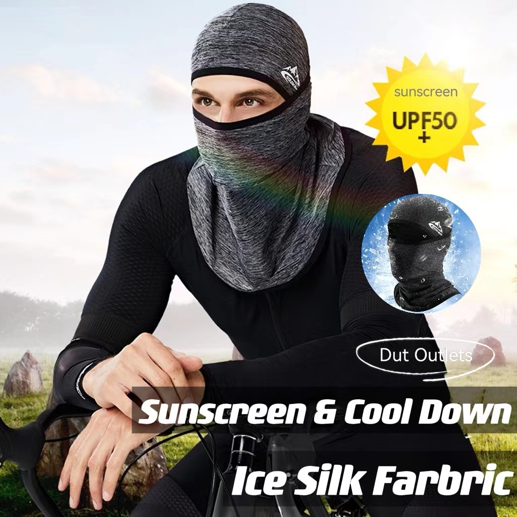 Balaclava Full Face Mask UPF50+ UV Sun Protection Face Cover Outdoor Cooling Neck Gaiter