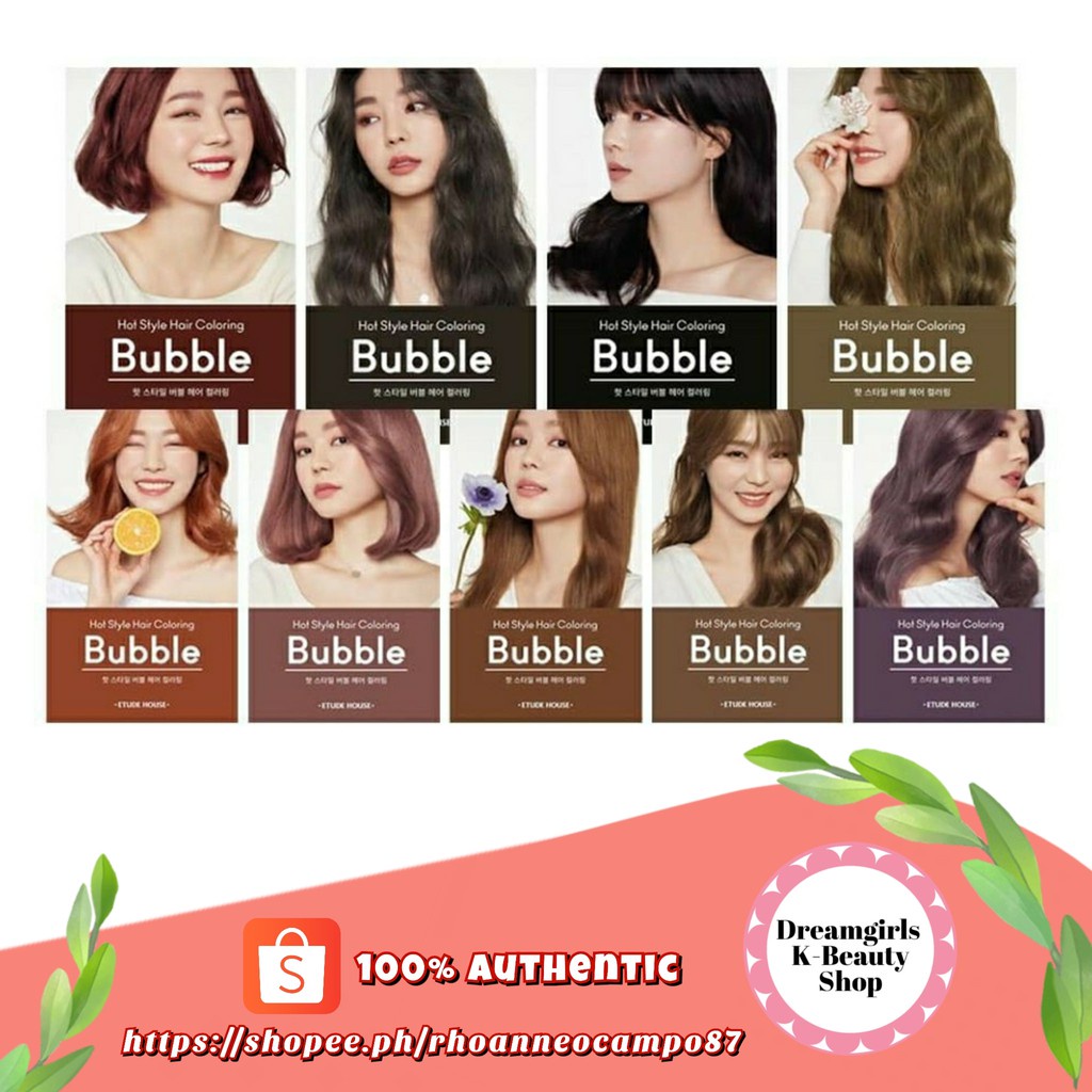 ¤Etude House Hot Style Bubble Hair Coloring (9 Colors) Shopee Philippines