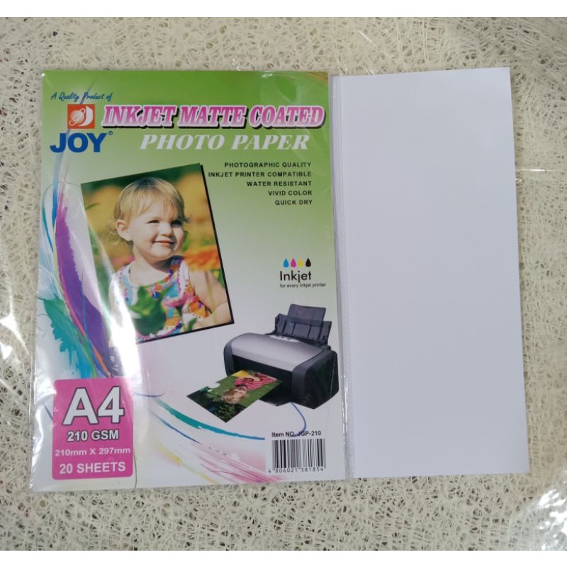 Joy Photo Paper (Matte) | Shopee Philippines