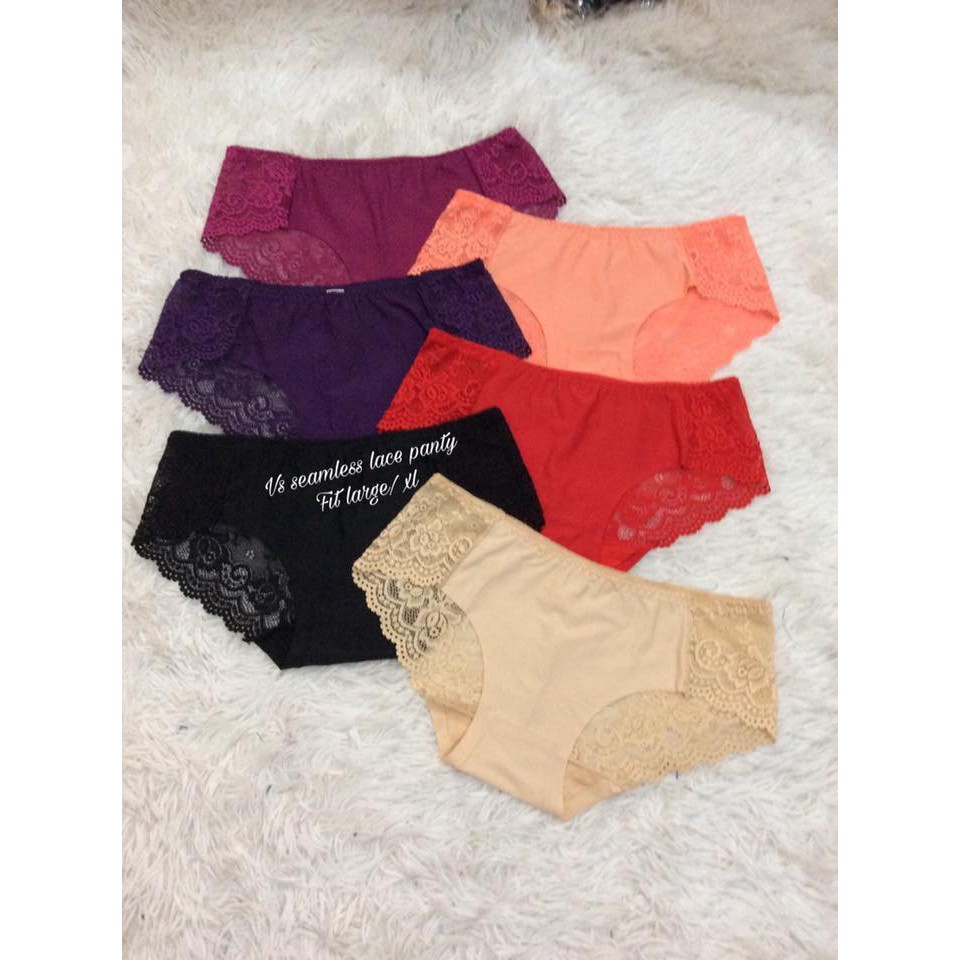 6in1 Victoria Secret Seamless Lace Panty LARGE/XL