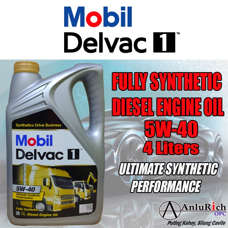 MOBIL DELVAC 1 5W-40 Fully Synthetic Diesel Engine Oil 5 Liters ...