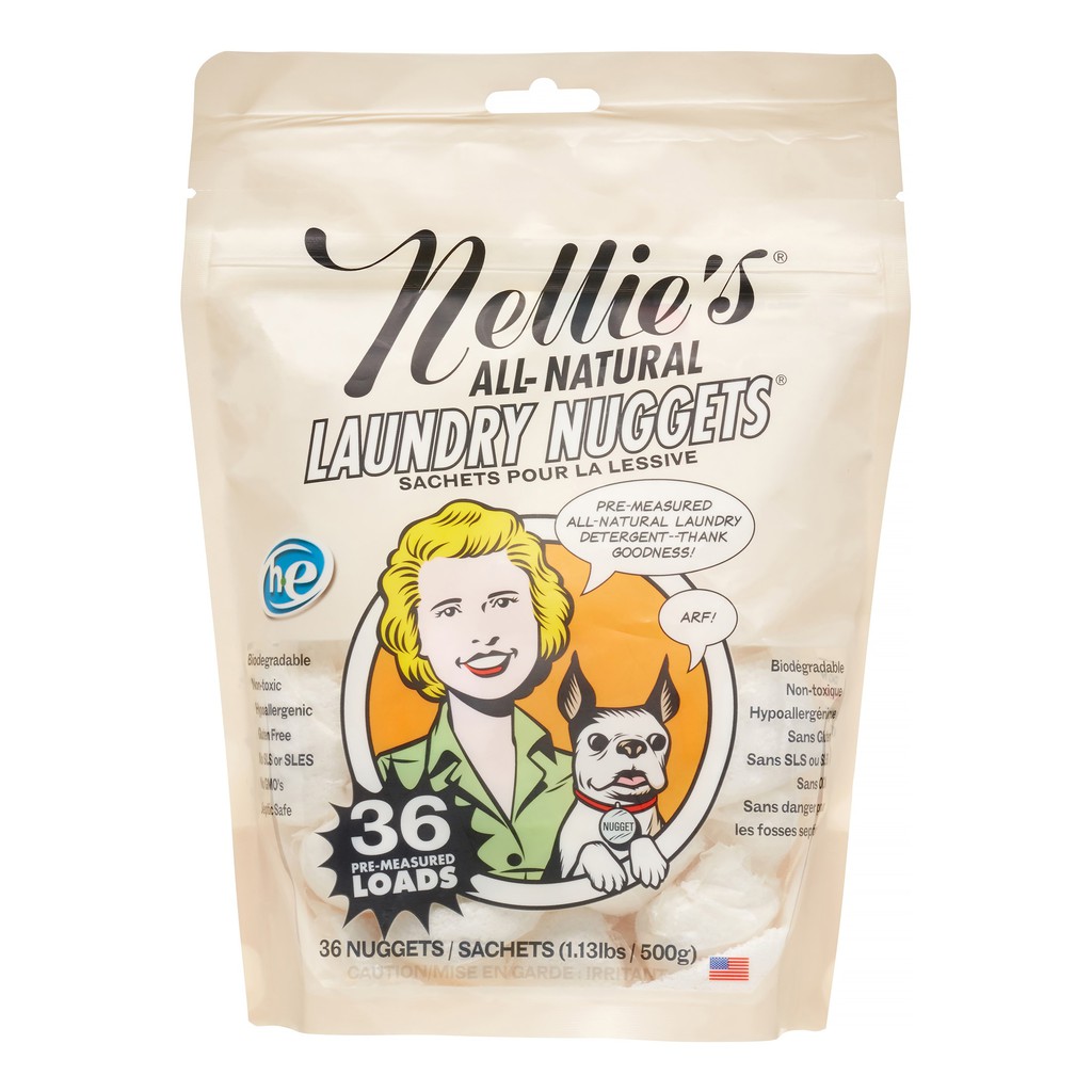 (IMPORTED CANADA ) NELLIE'S ALL NATURAL LAUNDRY NUGGETS (36 LOADS