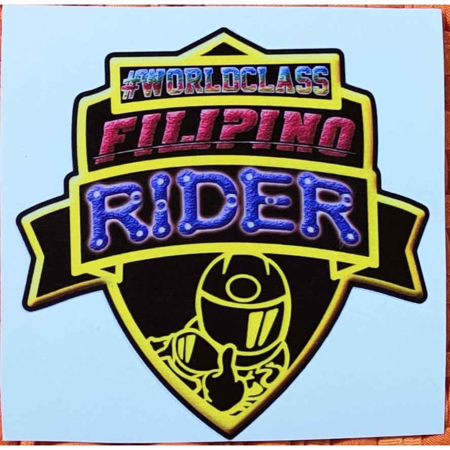 #worldclass filipino rider sticker 3.5 inches wholesale available ...