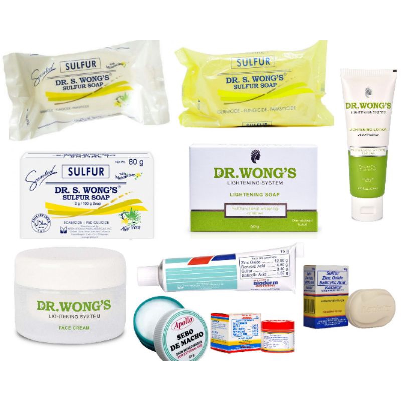 Dr. S. Wong's Sulfur Soap,Bioderm Ointment,Katialis,Sebo de Macho