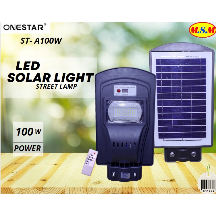 LED SOLAR LIGHT One Star 100 Watts Solar Panel/ Water Proof/ With Sun ...
