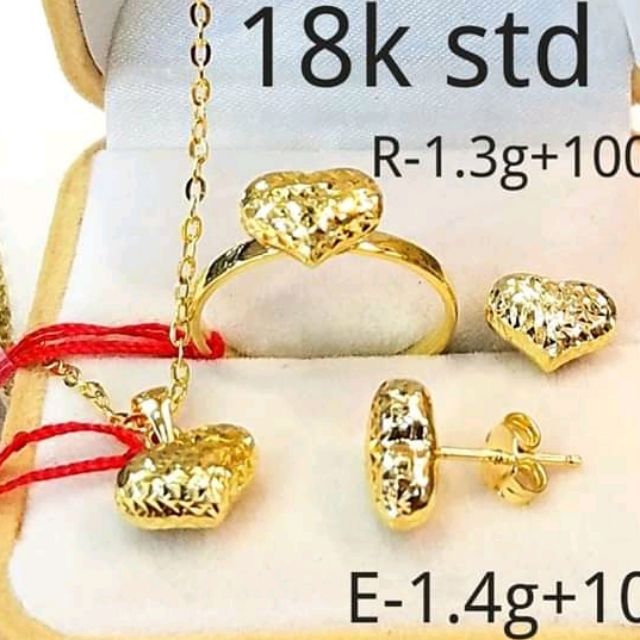 18k gold store jewelry set