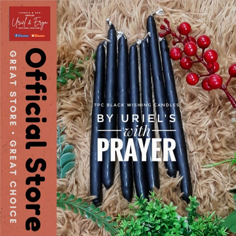 Uriel 7pc Black Perdon Wishing Candle with Prayer Shopee Philippines