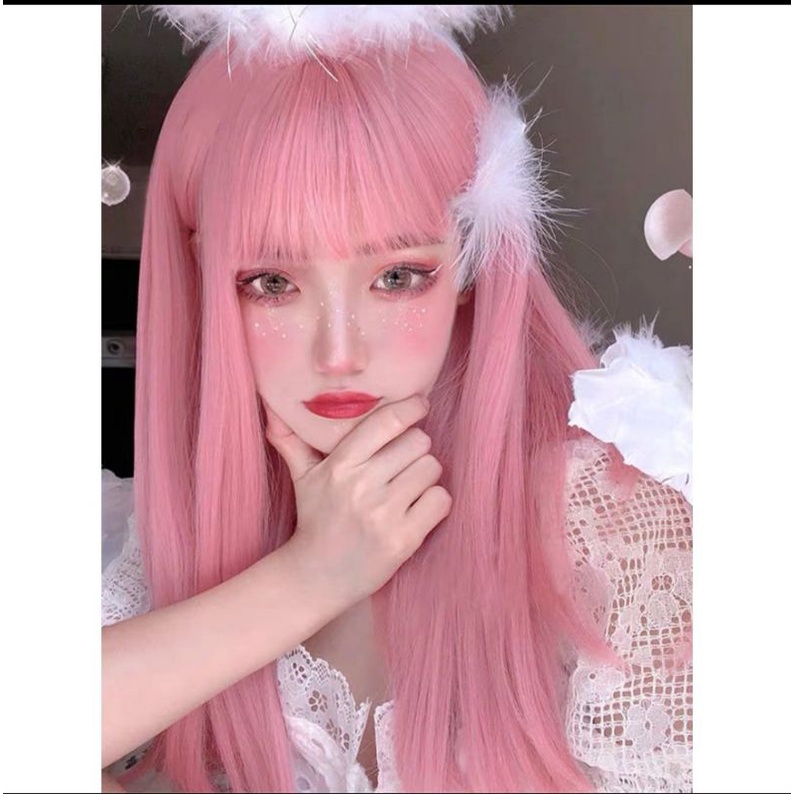 Pink wig outlet hair