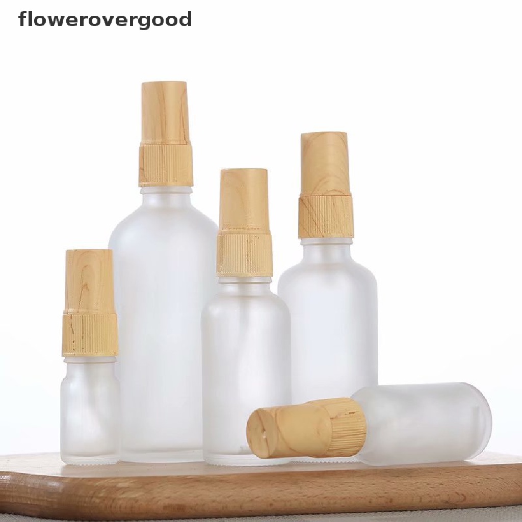 Fgph Wood Frosted Glass Spray Bottle Pump Liquid Sprayer Fine Mist 