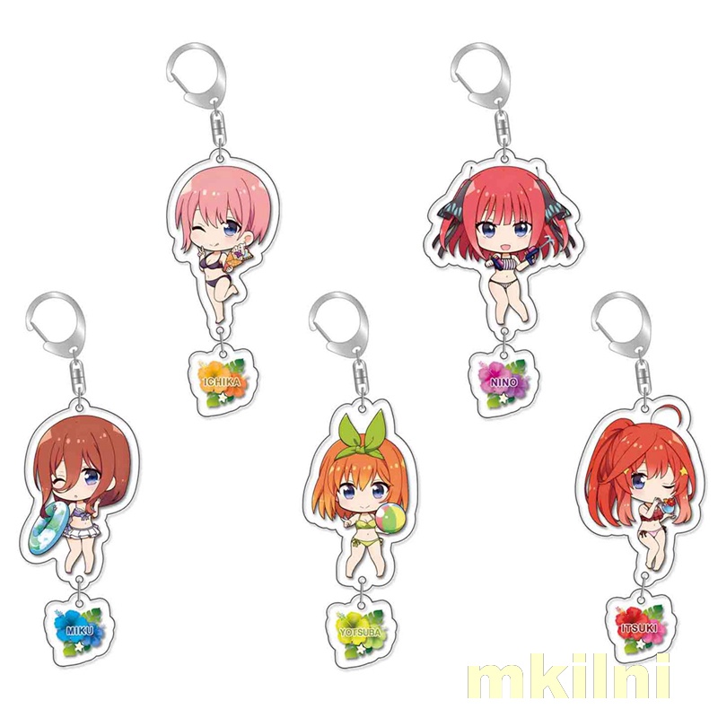 mkilni Anime The Quintessential Quintuplets Keychain Nakano Ichika Nino
