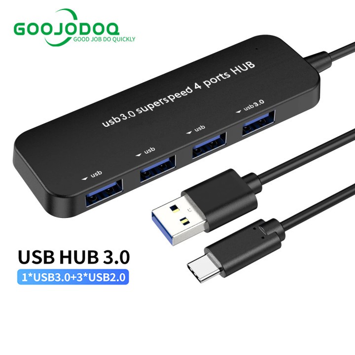 GOOJODOQ USB HUB 3.0 Type C Hub Multiple USB Splitter 4 Ports for ...