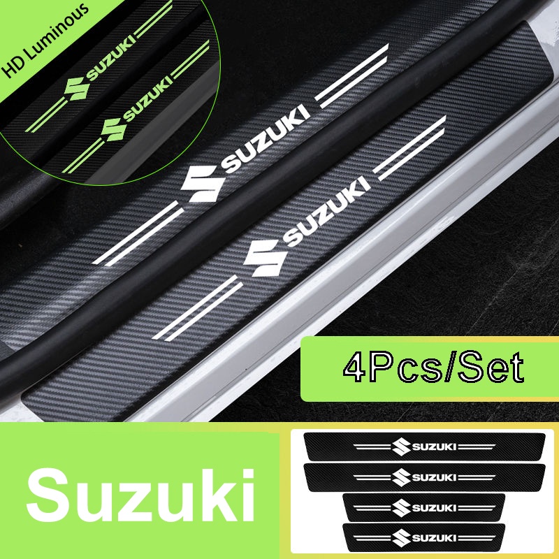 Suzuki Luminous Car Door Sill Protector Carbon Fiber Threshold For