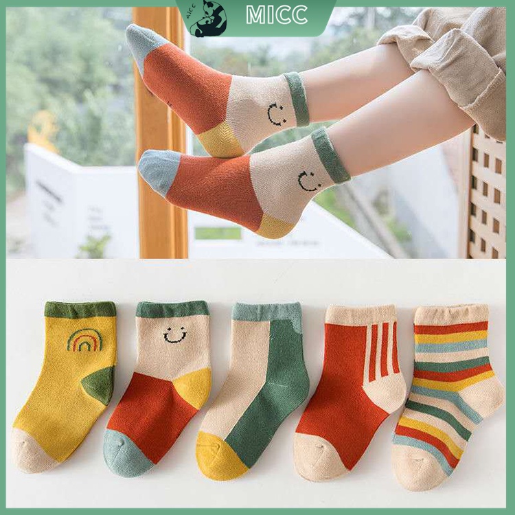 5 Pairs 1-12Y Boy Kids Sock Sets Toddler Baby Cotton Sport Cute ...