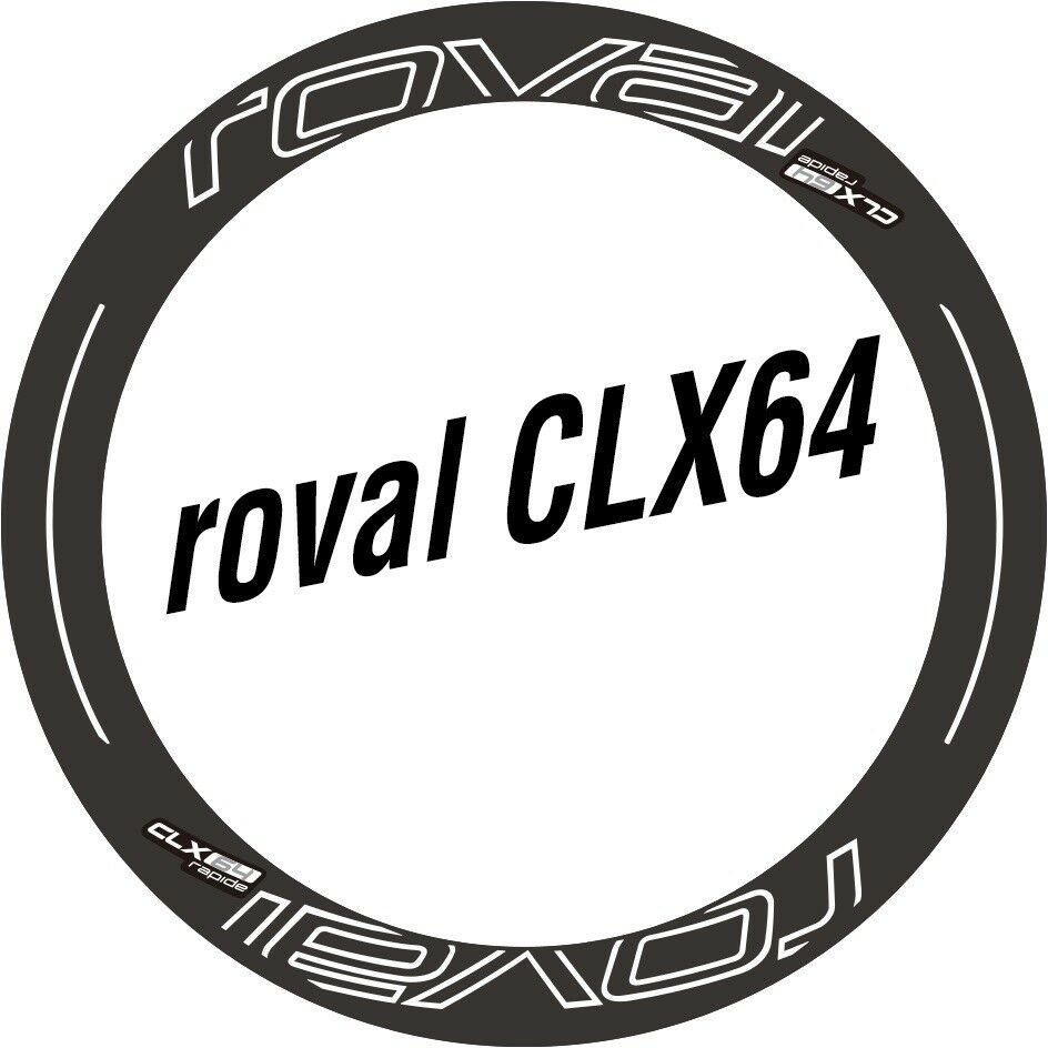 16x New Two Wheel Set Stickers for Roval CLX 64 CLX64 Rim / Disc Road ...