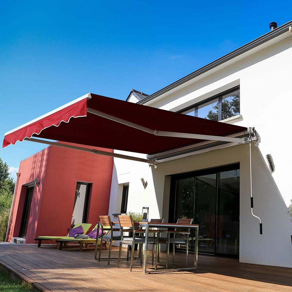 4x2meters Retractable Awning Manual Exterior Sun Shade Shopee Philippines