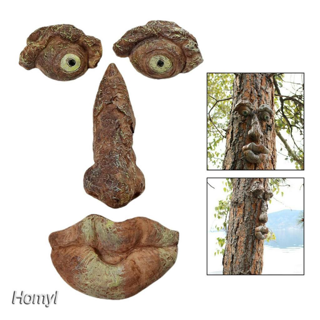 [HOMYL] Tree Faces Decor Outdoor,Old Feeder Tree Hugger Statues in The ...
